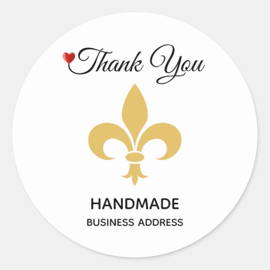 Aangepaste aanjager en handgemaakte tekst op wit ronde sticker (Voorkant)