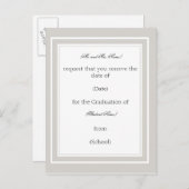 Aangepaste aankondiging/uitnodiging van Afstuderen Uitnodiging Briefkaart (Voorkant / Achterkant)