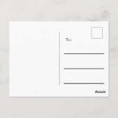 Aangepaste aankondiging voor Nautical Blue en Whit Briefkaart (Achterkant)