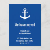Aangepaste aankondiging voor Nautical Blue en Whit Briefkaart (Voorkant)