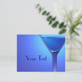Aangepaste aankondigingen van blauwe Martini Cockt (Staand voorkant)