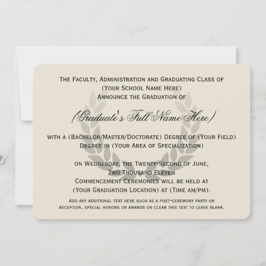 Aangepaste aankondigingen van cursusmateriaal voor (Achterkant)