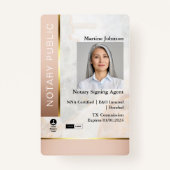 Aangepaste aanmelding voor classyroze en goudmarme badge (Voorkant)