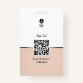 Aangepaste aanmelding voor classyroze en goudmarme badge (Achterkant)