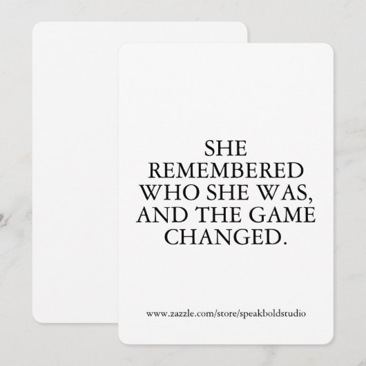 Aangepaste Aanmoediging Kaart voor Haar, Feministi (Voorkant / Achterkant)