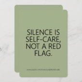 Aangepaste Aanmoediging Zelfzorg Kaart voor Introv (Voorkant / Achterkant)