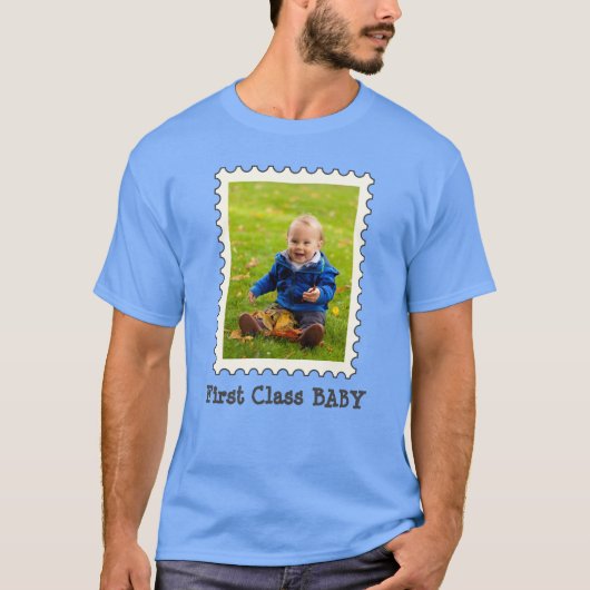 Aangepaste aanpasbare foto voor eersteklas Baby T-shirt (Voorkant)