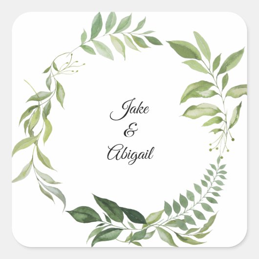 Aangepaste aanpasbare naamgeving van aangepast kop vierkante sticker (Voorkant)