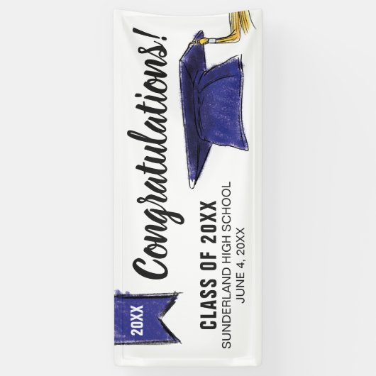 Aangepaste aanpassingen voor klasse 20XX Graduatio Spandoek (Verticaal)