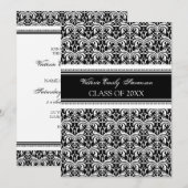 Aangepaste aanroepingskaart voor GraduPartij Black Kaart (Voorkant / Achterkant)