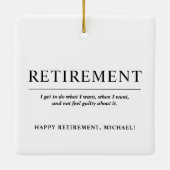 Aangepaste aanschaf op maat voor zwart-wit Cool Keramisch Ornament (Achterkant)