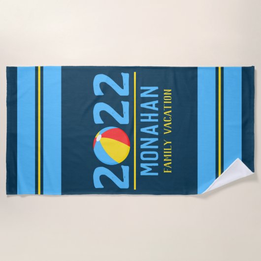 Aangepaste aanvalbak voor familieleden strandlaken (Voorkant)