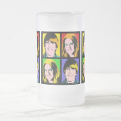 Aangepaste aanvraag voor vier Poppen voor foto's Matglas Bierpul (Center)