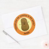Aangepaste Aardappel Feest Dank Je  Ronde Sticker (Envelop)