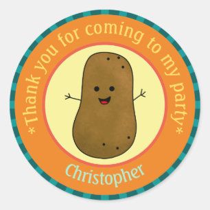 Aangepaste Aardappel Feest Dank Je  Ronde Sticker