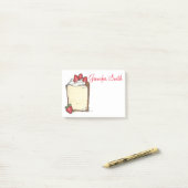 Aangepaste aardbei Angel Food Cake Post its Post-it® Notes (Op bureau)