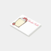 Aangepaste aardbei Angel Food Cake Post its Post-it® Notes (Schuin)