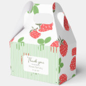 Aangepaste  aardbei en strepen Groen RE Bedankdoosjes (Voorkant)
