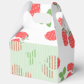 Aangepaste  aardbei en strepen Groen RE Bedankdoosjes (Achterkant)