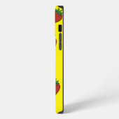 Aangepaste aardbei geel iPhone hoesje (Linkerkant)
