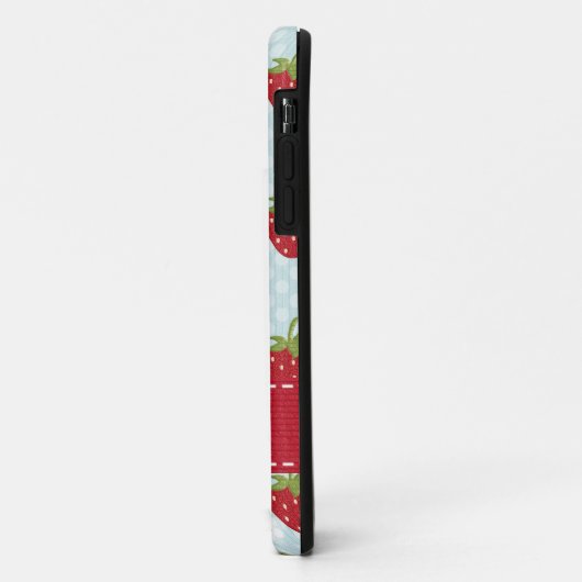 Aangepaste aardbei i iPhone 5 Hoesje blauw (Achterkant/links)