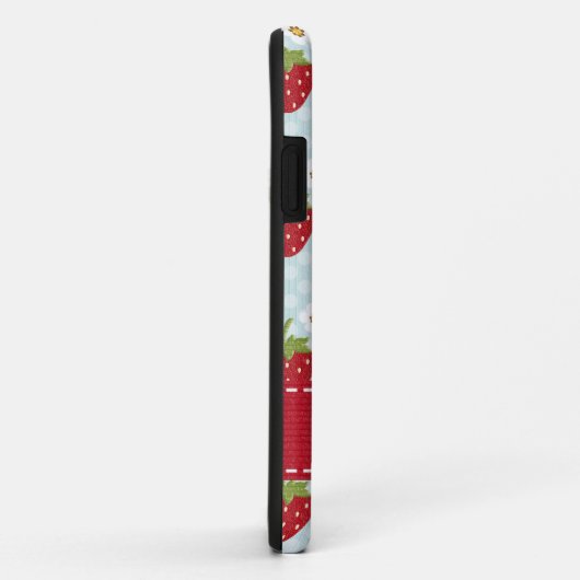 Aangepaste aardbei i iPhone 5 Hoesje blauw (Achterkant/rechts)