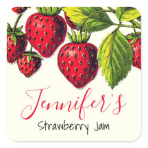 Aangepaste  aardbei Jam Canning Jar