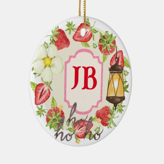 Aangepaste aardbei keramisch ornament (Rechts)