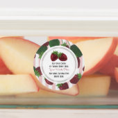 Aangepaste aardbei Klassic Round Sticker (Aangebracht)