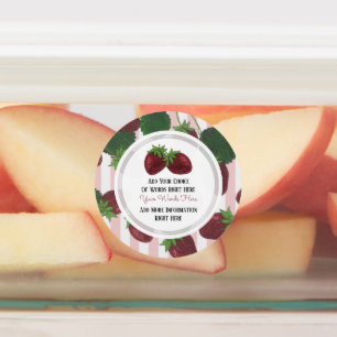 Aangepaste aardbei Klassic Round Sticker