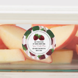 Aangepaste aardbei Klassic Round Sticker
