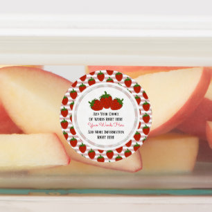 Aangepaste aardbei Klassic Round Sticker