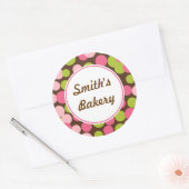 Aangepaste Aardbei Limoen Stippen Sticker (Envelop)