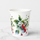 Aangepaste Aardbei Paper Cups voor Baby shower Papieren Bekers (Achterkant)