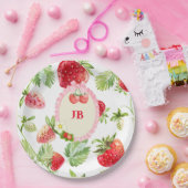 Aangepaste aardbei papieren bordje (Feest)
