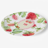 Aangepaste aardbei papieren bordje (Gekanteld)