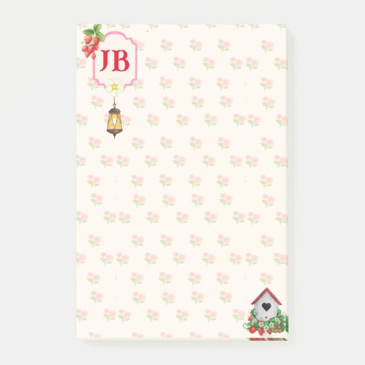 Aangepaste Aardbei Post-it® notes (Voorkant)