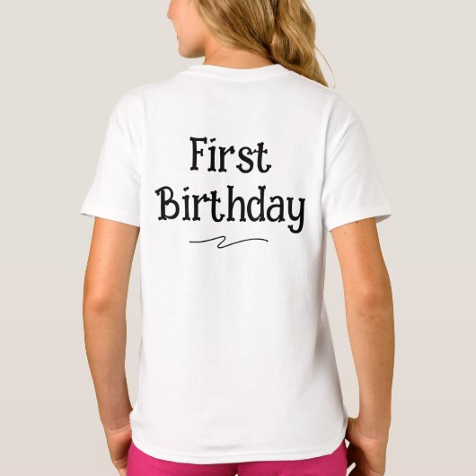 Aangepaste Aardbei Star Verjaardag T-shirt (Achterkant)