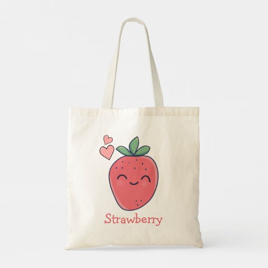 Aangepaste aardbei tote bag (Achterkant)