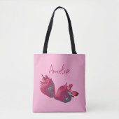 Aangepaste aardbei tote bag (Voorkant)