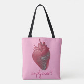 Aangepaste aardbei tote bag (Achterkant)