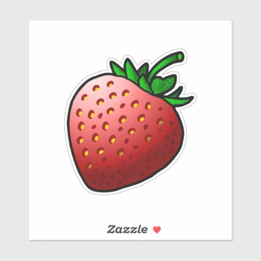 Aangepaste aardbei vinyl sticker (Vel)