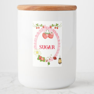 Aangepaste aardbei voedselcontainer etiket