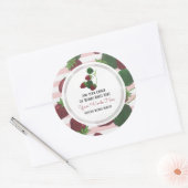 Aangepaste Aardbei Wing Klassieke Ronde Sticker (Envelop)