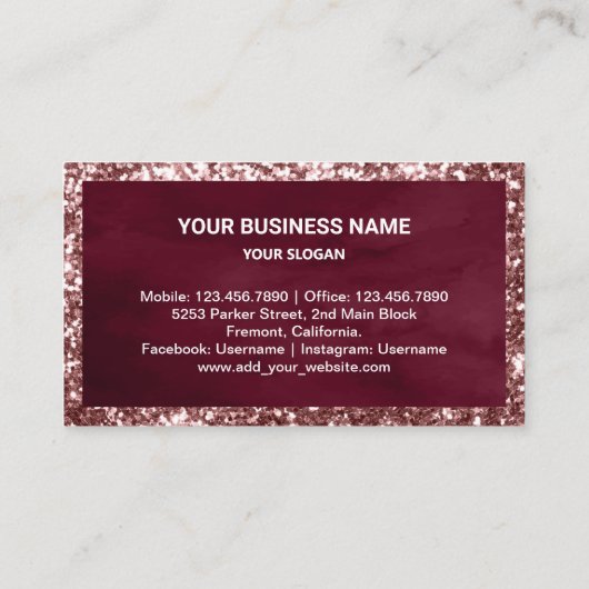 Aangepaste aardbeien Denktedergebak Chef Bakery Visitekaartje (Achterkant)