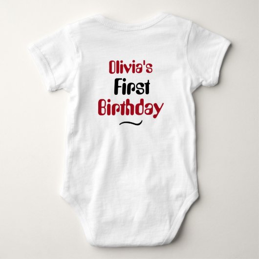 Aangepaste aardbeien grap Bes op de top (Achterkant)