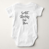 Aangepaste aardbeien grap- Eén jaar oud Romper (Achterkant)