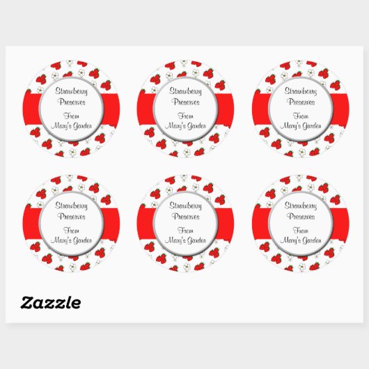 Aangepaste Aardbeien Patroonkanning Sticker (Vel)