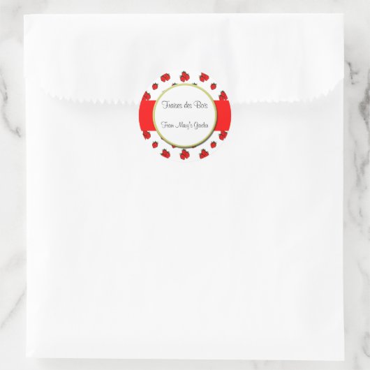 Aangepaste Aardbeien Patroonkanning Sticker (Tas)