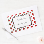 Aangepaste Aardbeien Patroonkanning Sticker (Envelop)